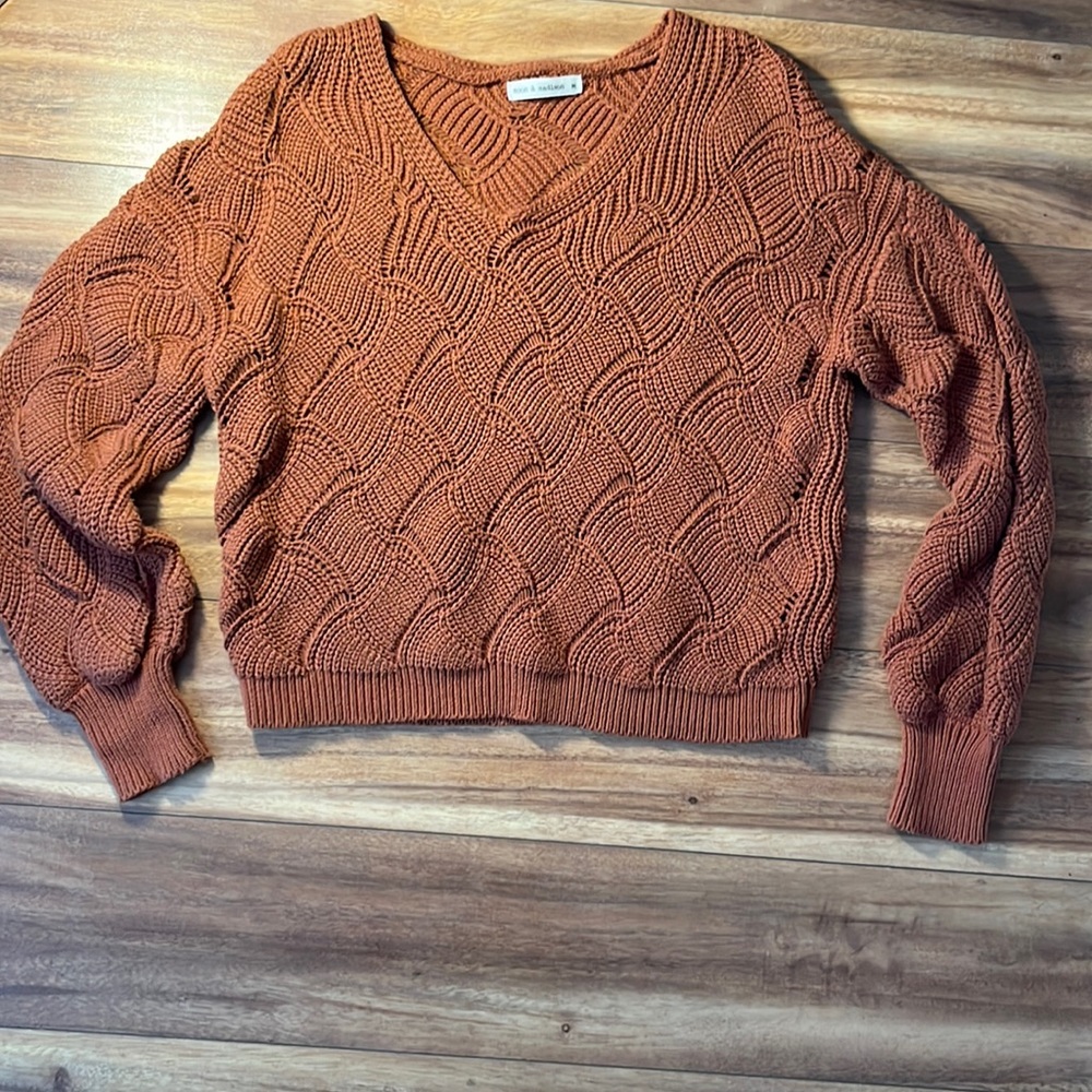 Burnt orange knit sweater